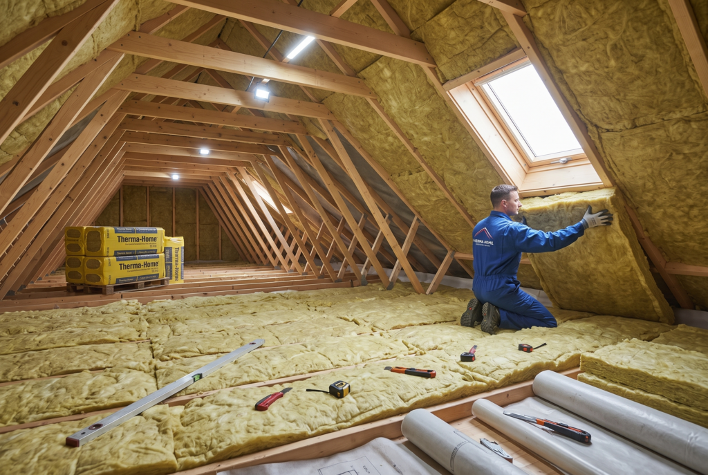 insulation process in an attic