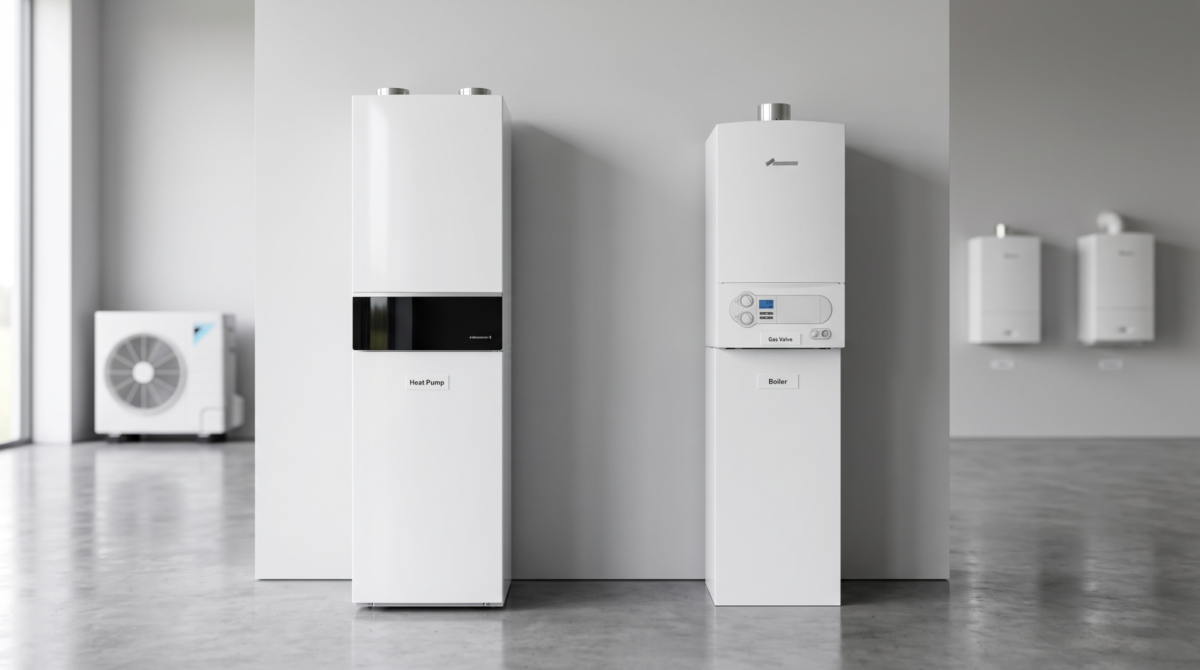 Compare heat pumps and boilers