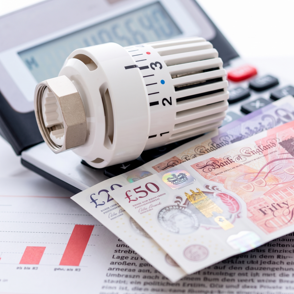 a calculator with cash and TRV on top