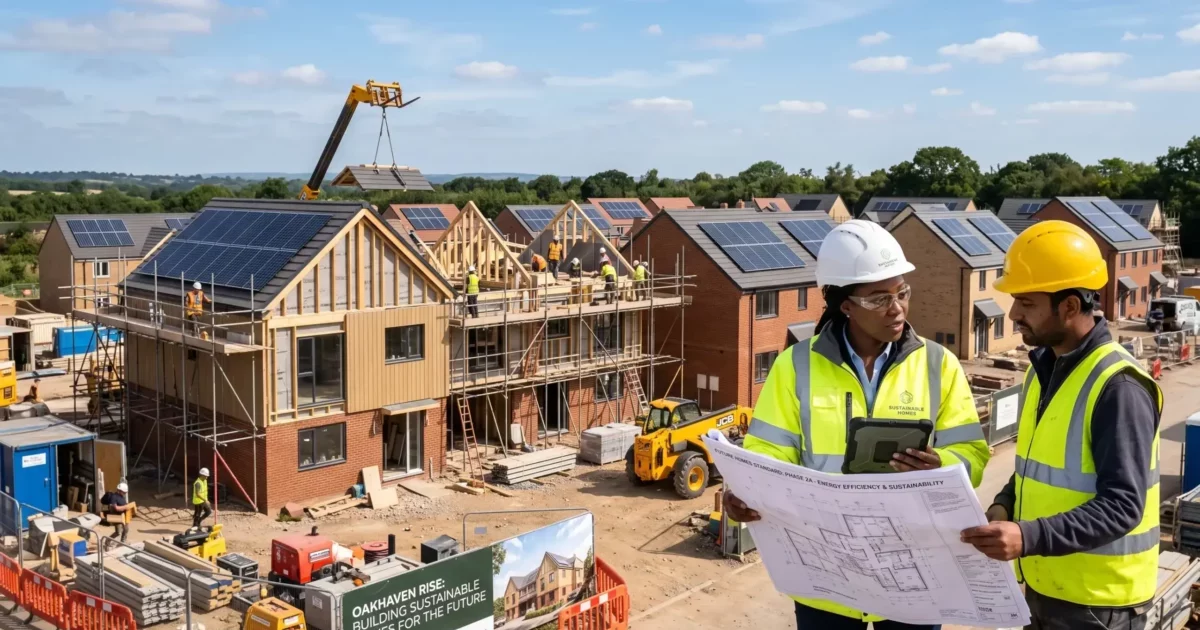 A new build development site